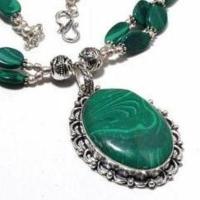 Mal 222c collier pendentif 25x35mm 43gr malachite achat vente bijoux argent