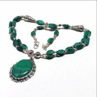 Mal 222d collier pendentif 25x35mm 43gr malachite achat vente bijoux argent