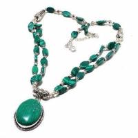 Mal 223d collier pendentif 25x35mm 54gr malachite achat vente bijoux argent