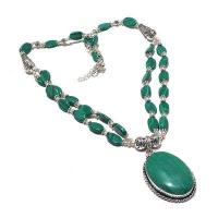 Mal 224a collier 2rangs pendentif 25x40mm 48gr malachite achat vente bijoux argent