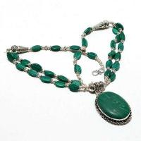 Mal 226a collier 2rangs pendentif 25x35mm 47gr malachite achat vente bijoux argent