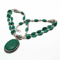 Mal 226d collier 2rangs pendentif 25x35mm 47gr malachite achat vente bijoux argent