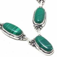 Mal 227c collier parure sautoir 10x20mm 31gr malachite achat vente bijoux argent 925