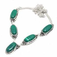 Mal 227d collier parure sautoir 10x20mm 31gr malachite achat vente bijoux argent 925