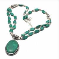 Mal 228d collier pendentif 25x35mm 45gr malachite achat vente bijoux argent