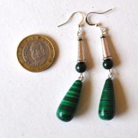 Mal 264boucles oreilles egyptienne malachite 10x20mm 10gr 3