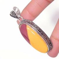 Mk 0009c pendentif pendant mokaite 19gr 18x40mm achat vente bijoux ethnique argent 925