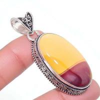 Mk 0010a pendentif pendant mokaite 15gr 18x35mm achat vente bijoux ethnique argent 925