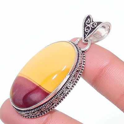 Mk 0010b pendentif pendant mokaite 15gr 18x35mm achat vente bijoux ethnique argent 925