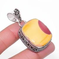 Mk 0012a pendentif pendant mokaite 15gr 26x28mm achat vente bijoux ethnique argent 925