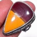 Mk 0028a bague chevaliere mokaite 14gr amande t60 20x30mm achat vente bijoux ethnique argent 927