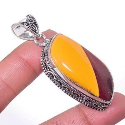 Mk 0039a pendentif pendant mokaite 16gr 20x40mm achat vente bijoux ethnique argent 925