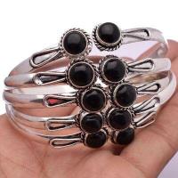 On 0101c bracelet torque 11gr onyx noir 2x8mm gothique argent 925