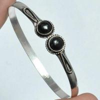 On 0101d bracelet torque 11gr onyx noir 2x8mm gothique argent 925