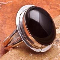 On 0126b bague chevaliere anneau onyx noir argent 925