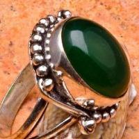 On 0128c bague chevaliere anneau onyx vert argent 925
