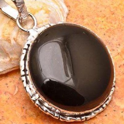 On 0129c pendentif pendant onyx noir argent 925