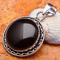 On 0142a pendentif pendant onyx noir argent 925