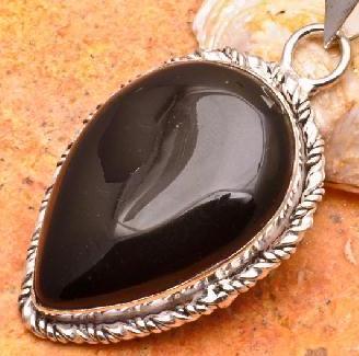 On 0145c pendentif onyx noir argent achat vente