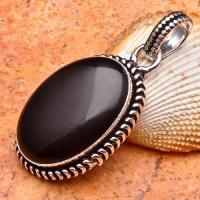 On 0146a pendentif pendant onyx noir argent 925