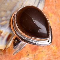 On 0147c bague chevaliere anneau onyx noir argent 925