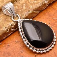 On 0158b pendentif onyx noir argent achat vente