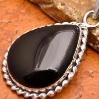 On 0158c pendentif onyx noir argent achat vente