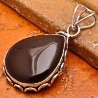 On 0159c pendentif pendant onyx noir argent 925