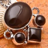 On 0170b pendentif pendant onyx noir argent 925