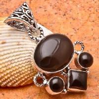 On 0170c pendentif pendant onyx noir argent 925