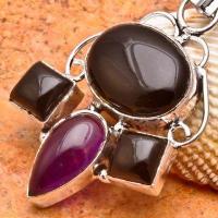 On 0183c pendentif pendant onyx noir argent 925