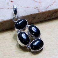 On 0234a pendentif pendant onyx noir argent 925