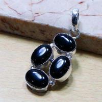 On 0234b pendentif pendant onyx noir argent 925