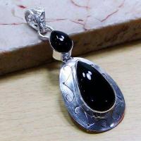 On 0236a pendentif pendant onyx noir argent 925