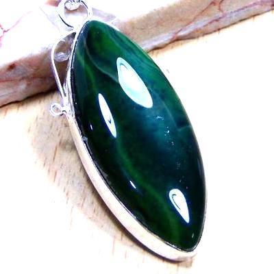 On 0237c pendentif pendant onyx vert argent 925