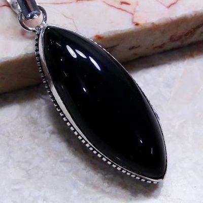 On 0240c pendentif pendant onyx noir argent 925