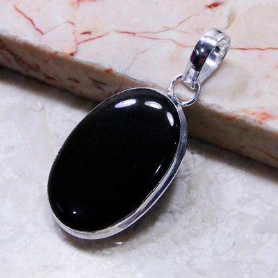 On 0241c pendentif pendant onyx noir argent 925