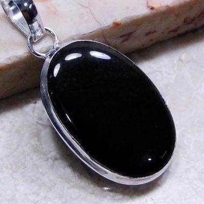 On 0241c pendentif pendant onyx noir argent 925