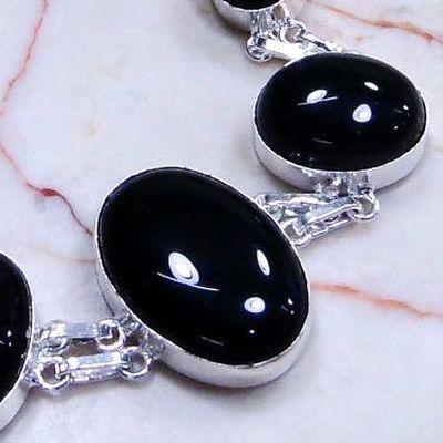 On 0243b bracelet onyx noir argent 925