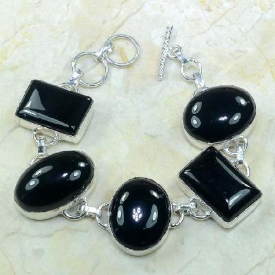 On 0281a bracelet onyx noir achat vente bijou argent 925