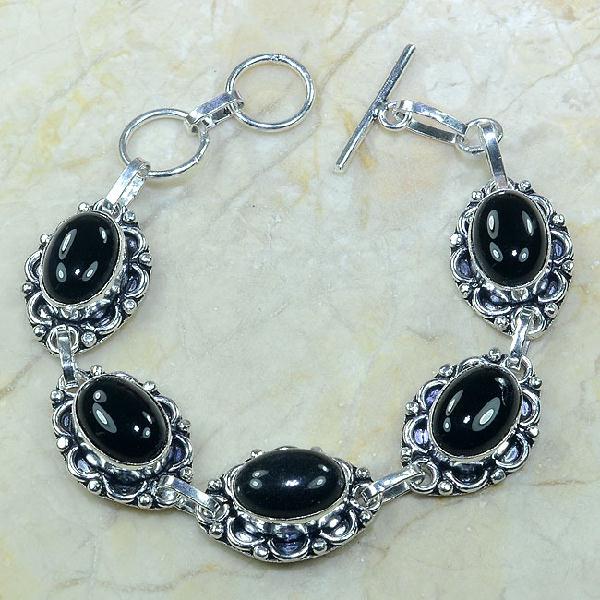 On 0282a bracelet onyx noir achat vente bijou argent 925