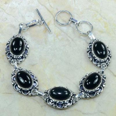 On 0282c bracelet onyx noir achat vente bijou argent 925