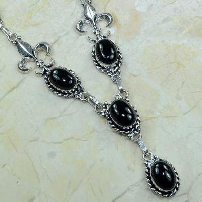 On 0285c collier onyx noir parure medieval 1900 achat vente