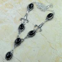 On 0285e collier onyx noir parure medieval 1900 achat vente