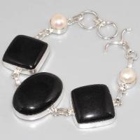 On 0296d bracelet onyx noir perle achat vente bijou argent 925