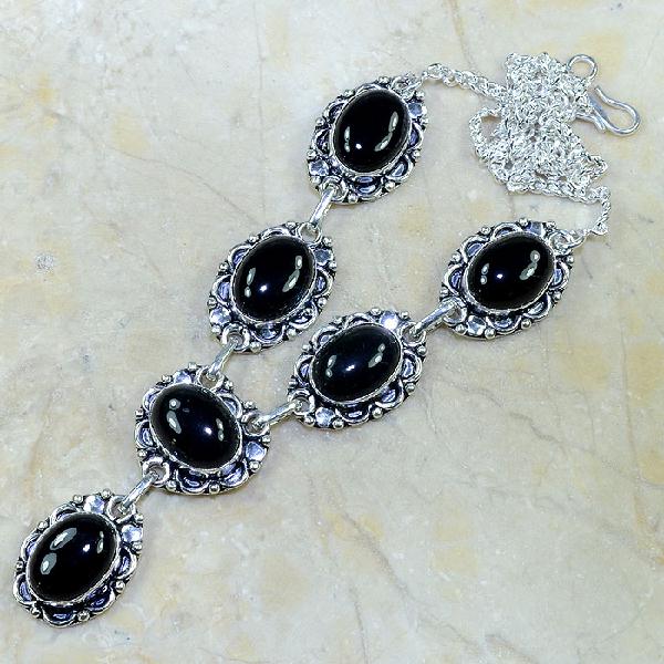 On 0297d collier sautoir onyx noir parure bijou 1900 art deco achat vente 1