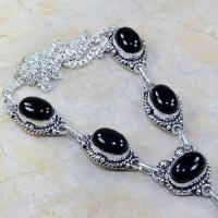 On 0299b collier sautoir onyx noir parure bijou 1900 art deco achat vente