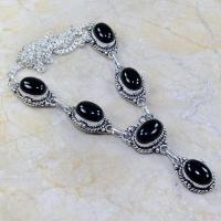 On 0299c collier sautoir onyx noir parure bijou 1900 art deco achat vente