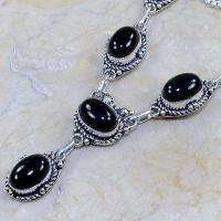 On 0299d collier sautoir onyx noir parure bijou 1900 art deco achat vente