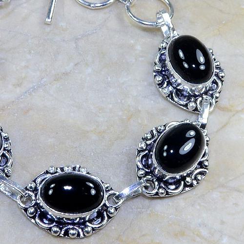 On 0300b bracelet onyx noir achat vente bijou argent 925